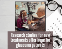 Research studies for new treatments offer hope for glaucoma patients 