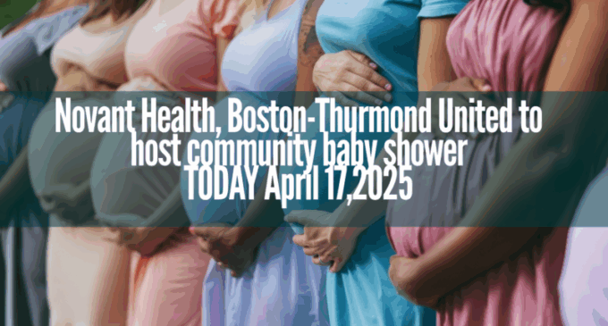 Novant Health, Boston-Thurmond United to host community baby shower on Thursday 