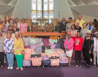 Church group donates duffle bags to local children in foster care
