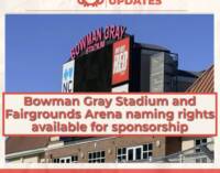 Bowman Gray Stadium and Fairgrounds Arena naming rights available for sponsorship