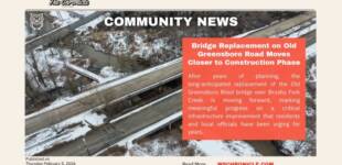 Bridge Replacement on Old Greensboro Road Moves Closer to Construction Phase