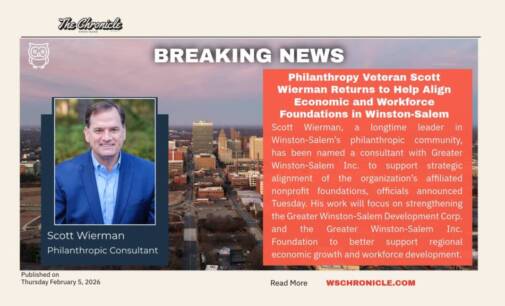 Philanthropy Veteran Scott Wierman Returns to Help Align Economic and Workforce Foundations in Winston-Salem