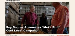 Roy Cooper Announces “Make Stuff Cost Less” Campaign
