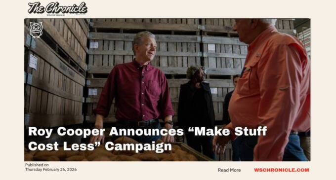 Roy Cooper Announces “Make Stuff Cost Less” Campaign