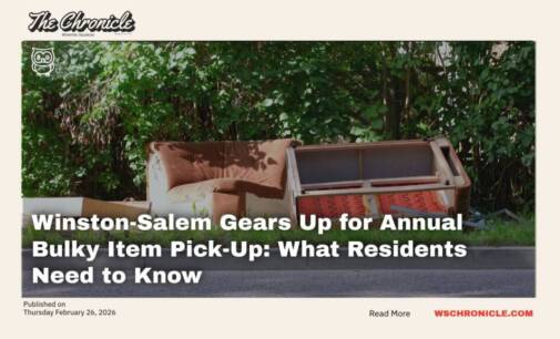 Winston-Salem Gears Up for Annual Bulky Item Pick-Up: What Residents Need to Know