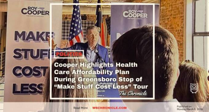 Cooper Highlights Health Care Affordability Plan During Greensboro Stop of “Make Stuff Cost Less” Tour