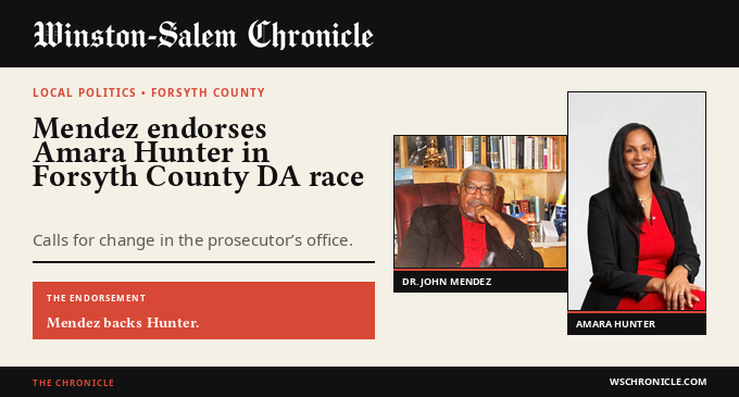 Mendez Endorses Amara Hunter in Forsyth County DA Race, Calls for Change in Prosecutor’s Office