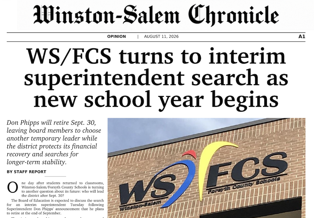 WS/FCS board turns to interim superintendent search as new school year begins